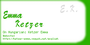emma ketzer business card